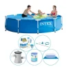 Pool combo tilbud - 6 stk - Intex Metalramme Rund 305x76 cm