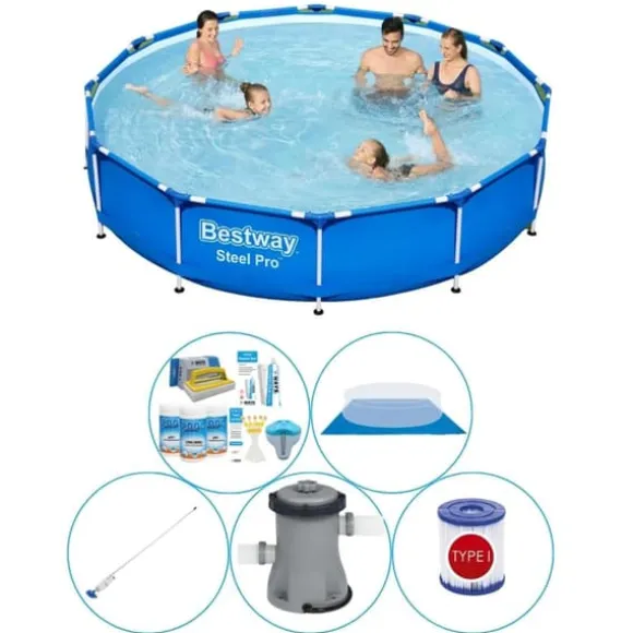 Pool combo tilbud - Bestway Steel Pro 366x76 cm