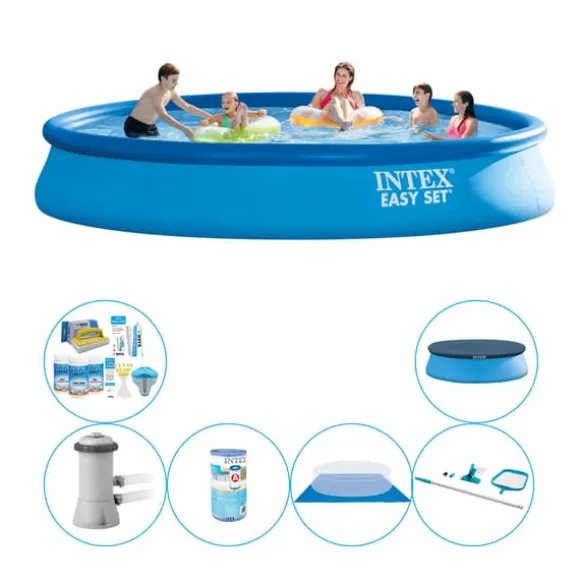 Pool combo tilbud - Intex Easy Set Rund 457x84 cm