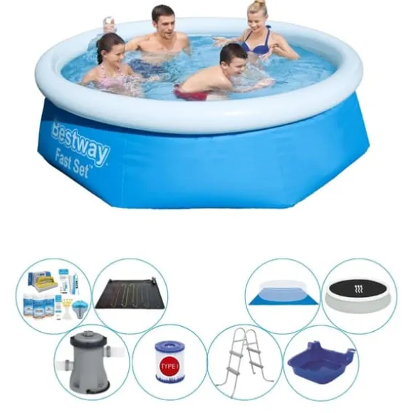 Pool kombi tilbud - Bestway Fast Set Rund 244x66 cm