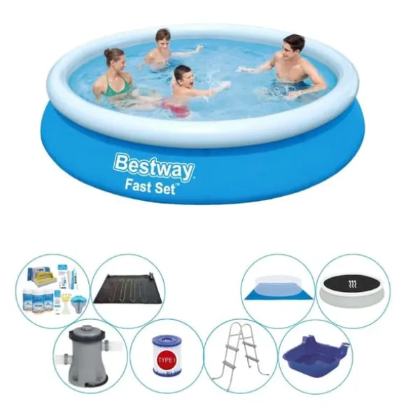 Pool kombi tilbud - Bestway Fast Set Rundt 366x76 cm