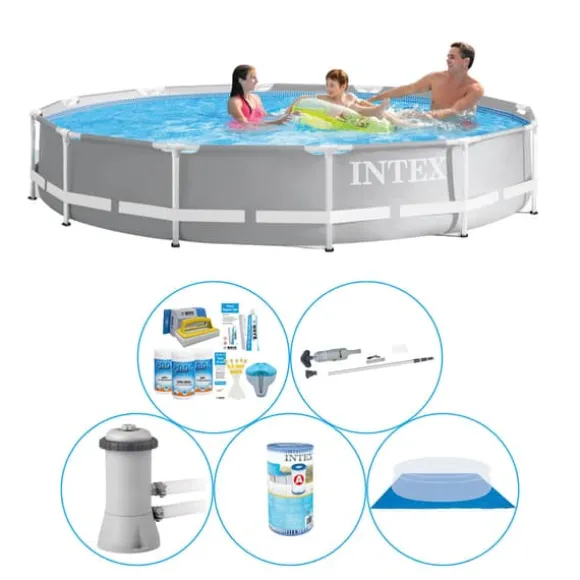 Pool med tilbehør - 6 stk - Intex Easy Set Rund 366x76 cm