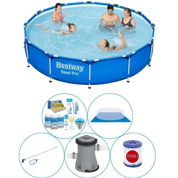 Pool plus tilbehør - Bestway Steel Pro 366x76 cm