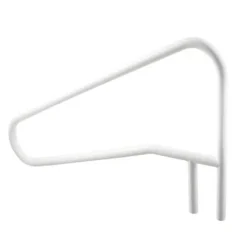 Poolgelænder, 137,1x81,3 cm, off-white, rustfrit stål