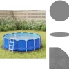 Poolovertræk - Living poolunderlag Ø244 cm polyester-geotekstil lysegrå