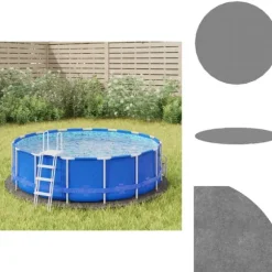 Poolovertræk - Living poolunderlag Ø244 cm polyester-geotekstil lysegrå