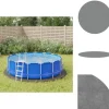 Poolovertræk - Living poolunderlag Ø366 cm polyester-geotekstil lysegrå