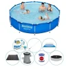 Poolpakke alt i 1 - Bestway Steel Pro Rektangulær 366x76 cm