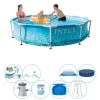 Poolpakke alt i 1 - Intex Metalramme Rund Strand 305x76 cm