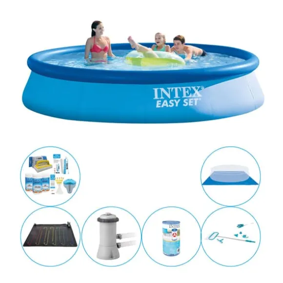 Poolsæt - 7 stk - Intex Easy Set Rundt 396x84 cm