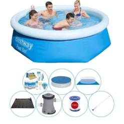 Poolsæt - Bestway Fast Sæt Rundt 244x66 cm