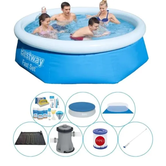 Poolsæt - Bestway Fast Sæt Rundt 244x66 cm