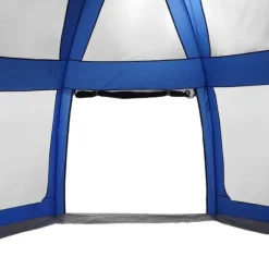 Pooltelt med flue og netvægge - Vandtæt og transportabel | Farve: Azurblå | Størrelse: 510x510 cm