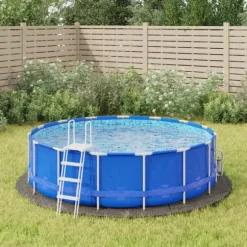 Poolunderlag Ø366 cm polyester-geotekstil lysegrå - Poolunderlag - Pooldug - Home & Living