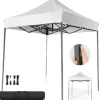 Pop Up Telt, UV Beskyttelse, Hurtig Opsætning,2X2M, Hvid