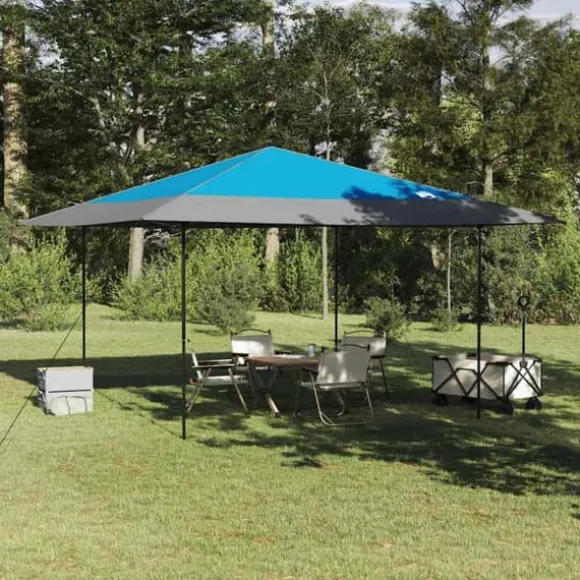 Pop-up canopy telt - Rummeligt udendørs skyggetelt | Farve: Blå | Størrelse: 400x400 cm