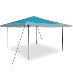 Pop-up canopy telt - Rummeligt udendørs skyggetelt | Farve: Blå | Størrelse: 400x400 cm