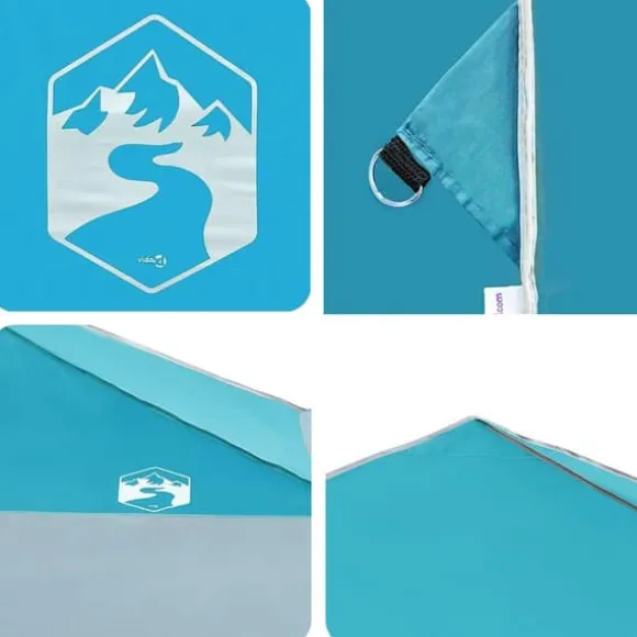 Pop-up canopy telt - Rummeligt udendørs skyggetelt | Farve: Blå | Størrelse: 400x400 cm