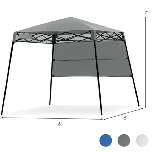 Pop-up telt, 2,1m x 2,1m, Grå