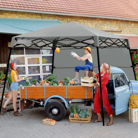 Pop-up telt, 2,1m x 2,1m, Grå