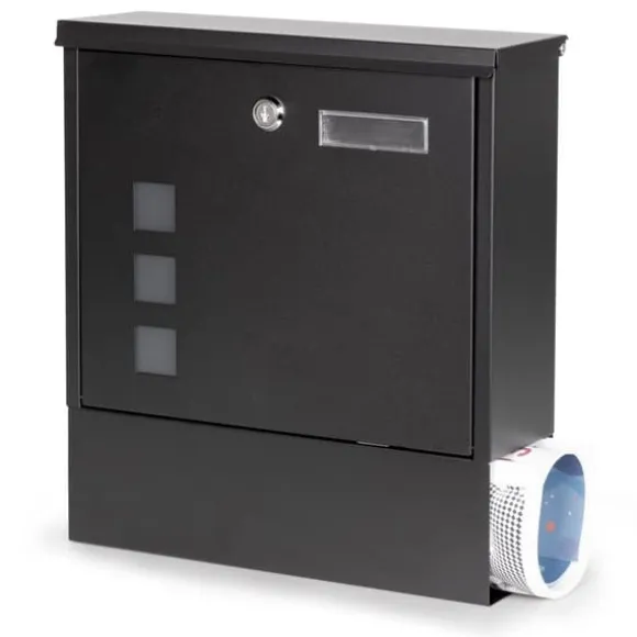 Postkasse - med avisrulle - 30x10x33,5 cm - antracit