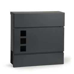 Postkasse 37 x 37 x 10 cm - Galvaniseret stål - Antracit