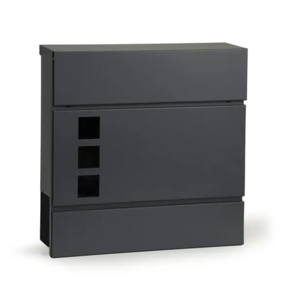 Postkasse 37 x 37 x 10 cm - Galvaniseret stål - Antracit