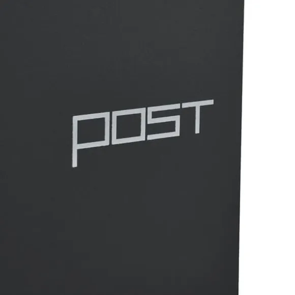 Postkasse med avisholder, 38x37x12 cm, metal