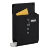 Postkasse med avisholder, 38x31x13 cm, metal