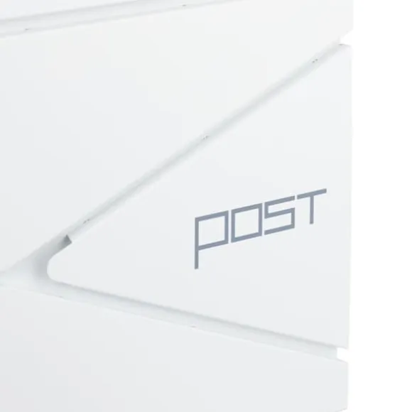 Postkasse med avisindkast, 38x37x12 cm, metal