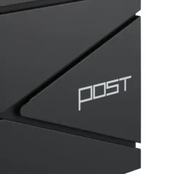 Postkasse med avisindkast, 38x37x12 cm, metal
