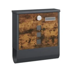Postkasse med avisrum - 30,5 x 9,5 x 33,3 cm