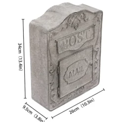 Postkasse, Rustik Design, Væghængt,GRÅ
