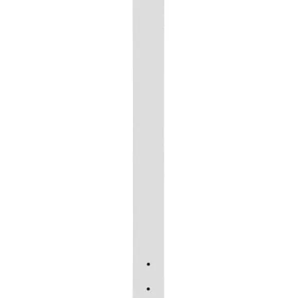 Postkasse Stander, 109,5 cm Højde, 12,5x12,5 cm Base, Hvid, Stål