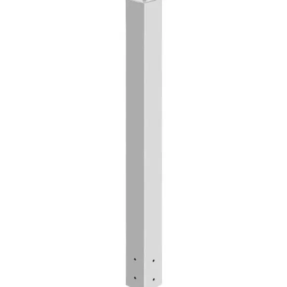 Postkasse Stander, 109,5 cm Højde, 12,5x12,5 cm Base, Hvid, Stål