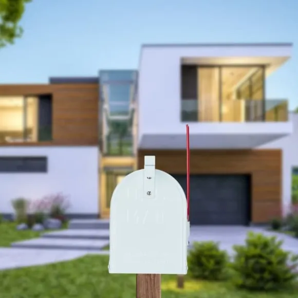 Postkasse, 25x19x52.5 cm, Sølv