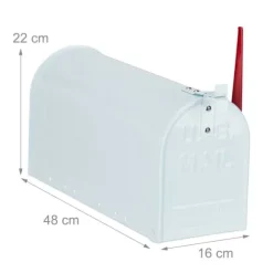 Postkasse, 25x19x52.5 cm, Sølv