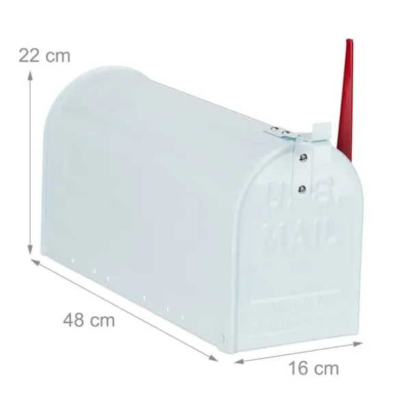 Postkasse, 25x19x52.5 cm, Sølv
