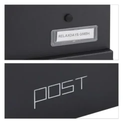 Postkasse, 37x37x11 cm, Sort
