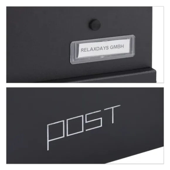 Postkasse, 37x37x11 cm, Sort