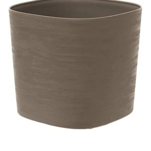 Potte med vandreserve - GARDEN ID Respect - Taupe 40 x 40 cm - 100% husholdningsaffald - 100% genanvendelig - Struktureret overflade.