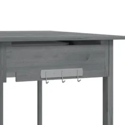 Pottebænk med vask og opbevaring - Plantebord i massivt grantræ | Farve: Grå | Størrelse: 147,5x44x139,5 cm