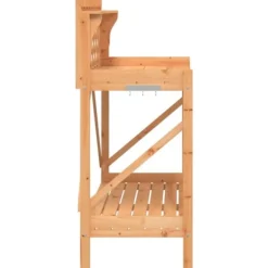 Pottebord med espalier i massivt fyrretræ | Farve: Brun | Størrelse: Standard