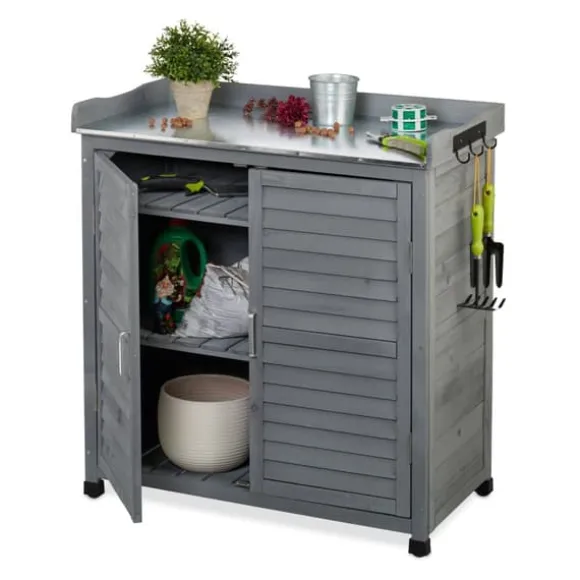 Pottebord, 92x90x45 cm, Brun