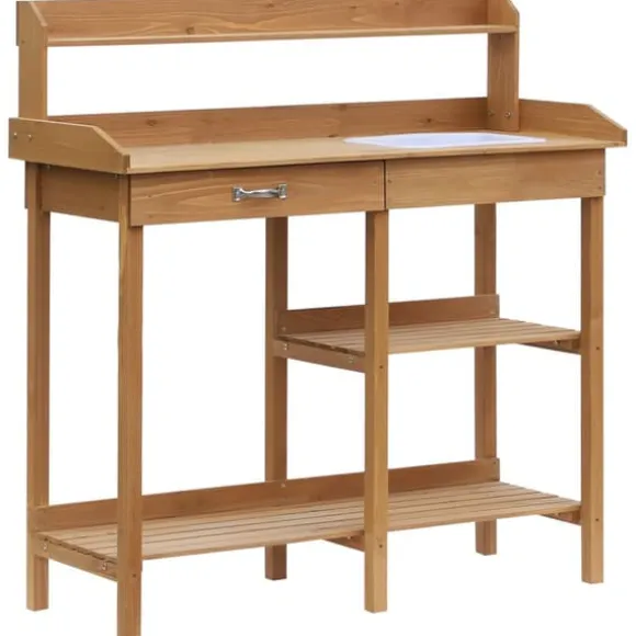 Pottebord, 117x45x121 cm, Natur