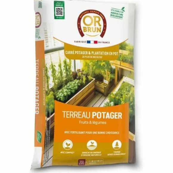 Pottekompost OR BRUN OBRTCAPOT20N 20 L