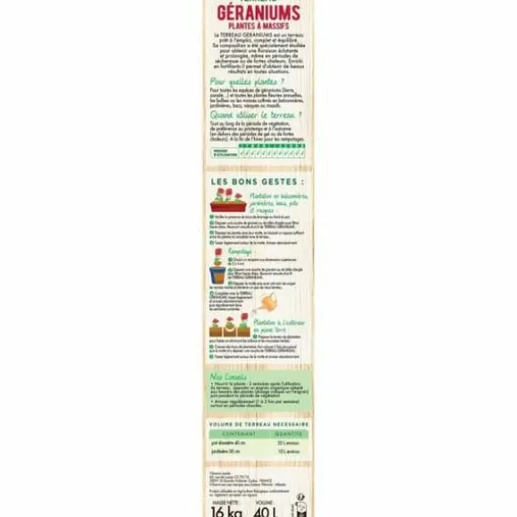 Potting compost Vilmorin géraniums 40 L
