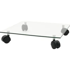 Praktiske plantevogne 2 stk. | Hærdet glas 35x35 cm | Firkantet design | 360° drejehjul