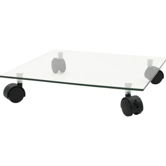 Praktiske plantevogne 2 stk. | Hærdet glas 35x35 cm | Firkantet design | 360° drejehjul