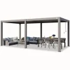 PRIMEYARD Pergola 3x6 m aluminiumsstolper med lameltag lavet af aluminium grå